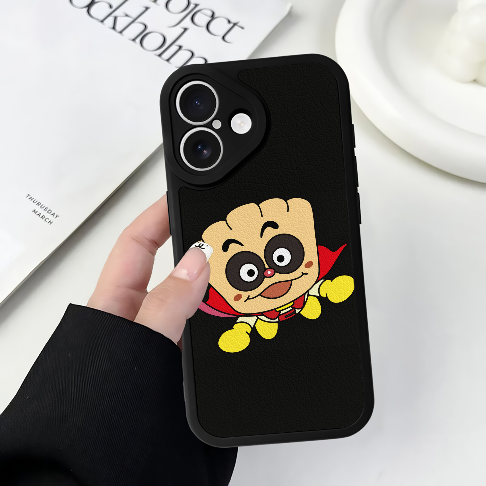 （画像用） アンパンマン Anpanman 【iPhone 16シリーズ対応】シリコンスマホケース（レザー調） 材質：シリコン